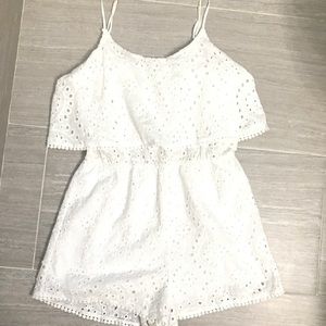L.A. Hearts White Romper